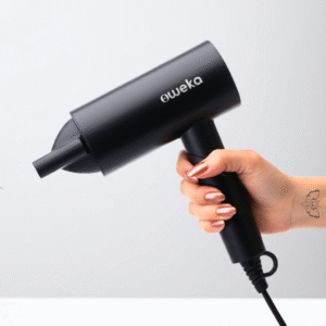 Oweka Frey 1350W Foldable Hair Dryer, Premium Matte Black