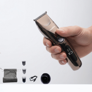 Oweka Trimoq Hair Trimmer for Men, Rechargeable Cordless use, Grooming Kit, Type-C, Travel Pouch, Copper Chrome